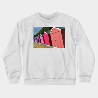 Bournemouth Beach Huts Dorset England Crewneck Sweatshirt